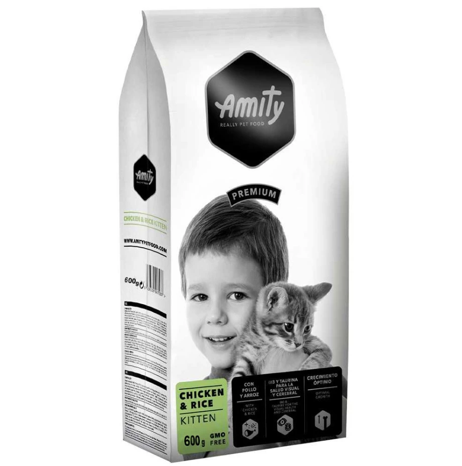 Корм для кошенят Amity Kitten, повсякденний з куркою і рисом, 600 г (8436538948903)