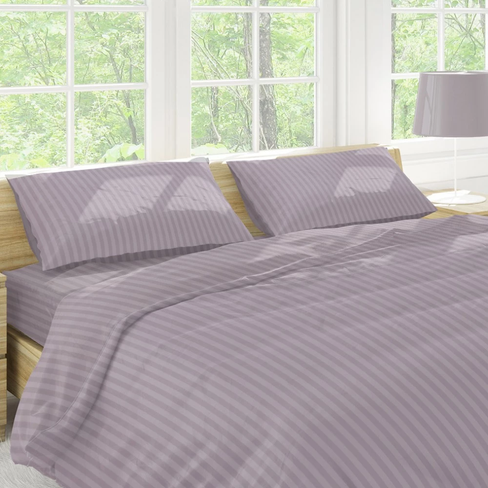 Комплект постільної білизни Stripy Seafog SoundSleep бязь полуторний