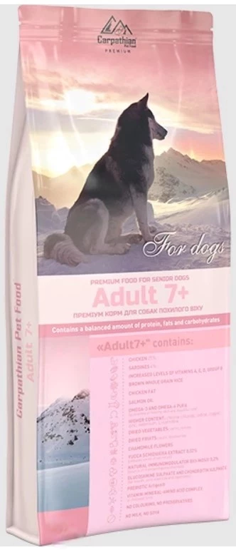 Корм сухий для собак Carpathian Pet Food Adult 7+, 3 кг (4820111140886)