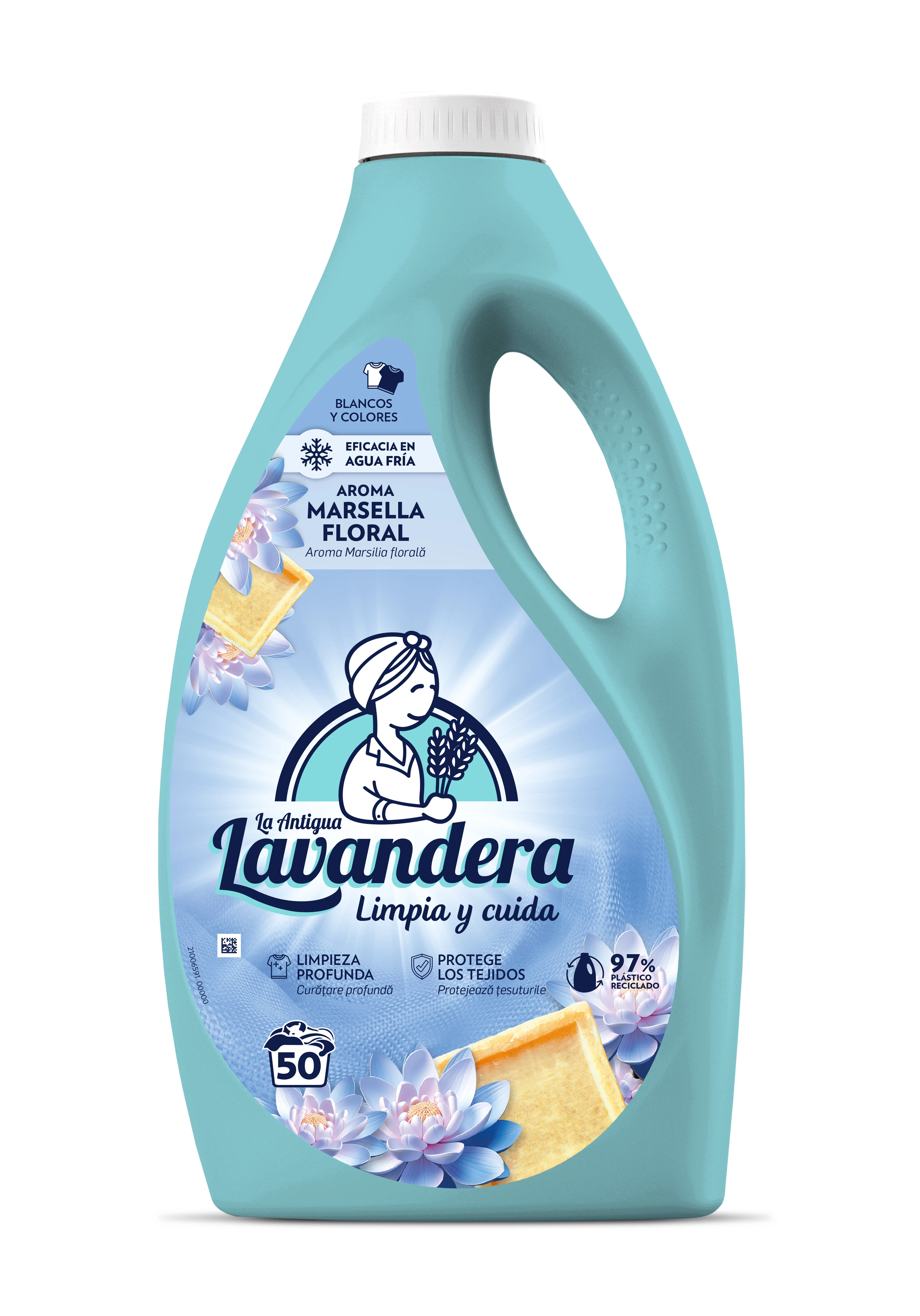 Гель для прання La Antigua Lavandera Marsella Floral з ароматом марсельського мила та квітів 2.5 л (8435495826798)