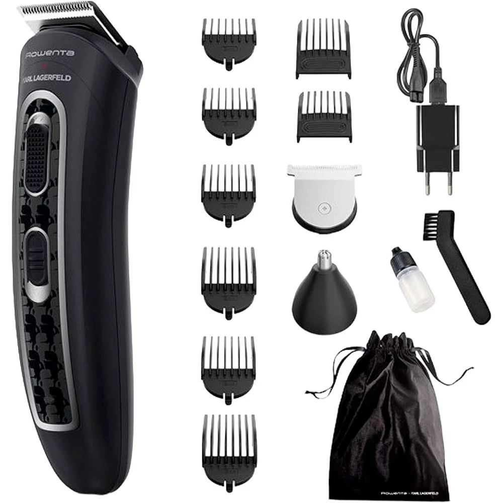 Тример Rowenta TN911LF0 Trim & Style Karl Lagerfeld для бороди, вусів, голови, носа та вух, 9 насадок (3121040087480)