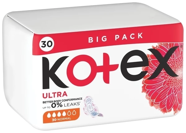 Прокладки гігієнічні Kotex Normal Ultra Quadro, 30 шт.