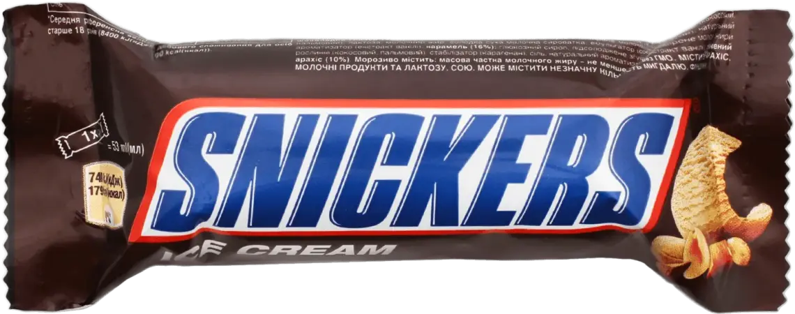 Морозиво Snickers батончик 48 г
