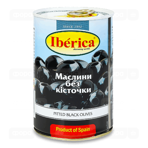 Маслини Iberica чорні великі без кісточки