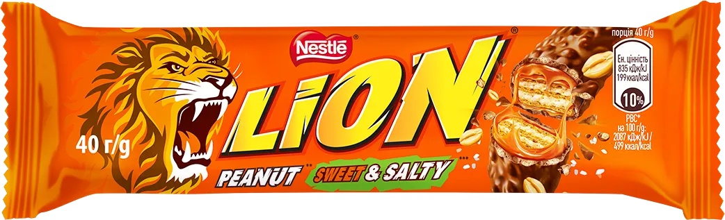Батончик Lion Peanut вафельний з арахісом 40 г
