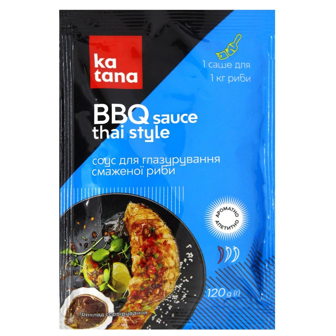 Соус Katana BBQ Thai Style для глазурування смаженої риби 120 г (4820181991586)