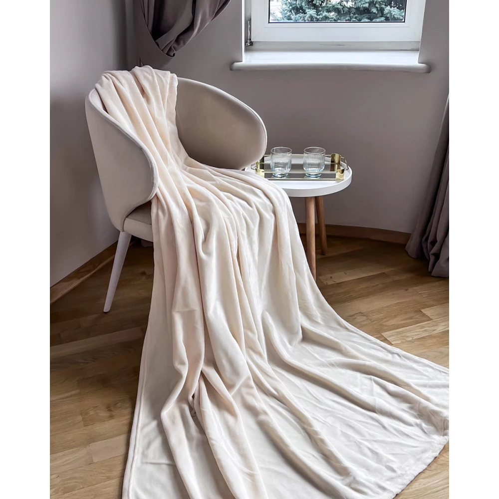 Плед велсофт ТМ Emily Manner Beige 300 г/м2, 150х200 см