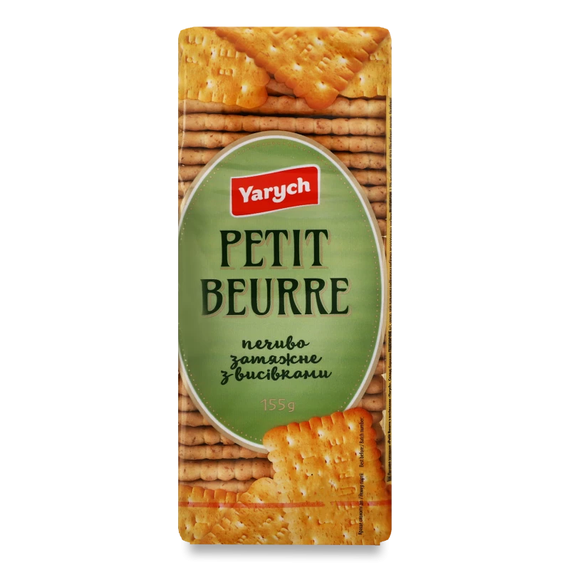 Печиво з висівками Petit Beurre Yarych м/у 155г