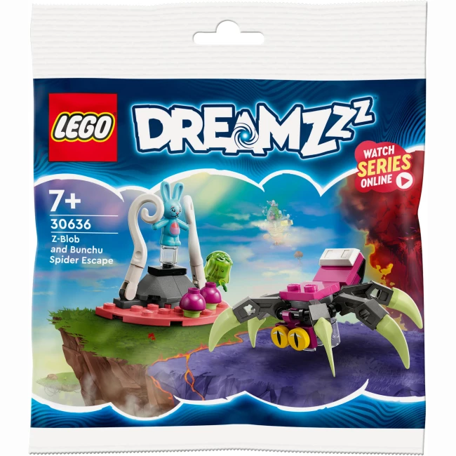 Конструктор LEGO Dreamzzz Втеча Z-Blob і Бунчу від павука 44 деталі (30636)