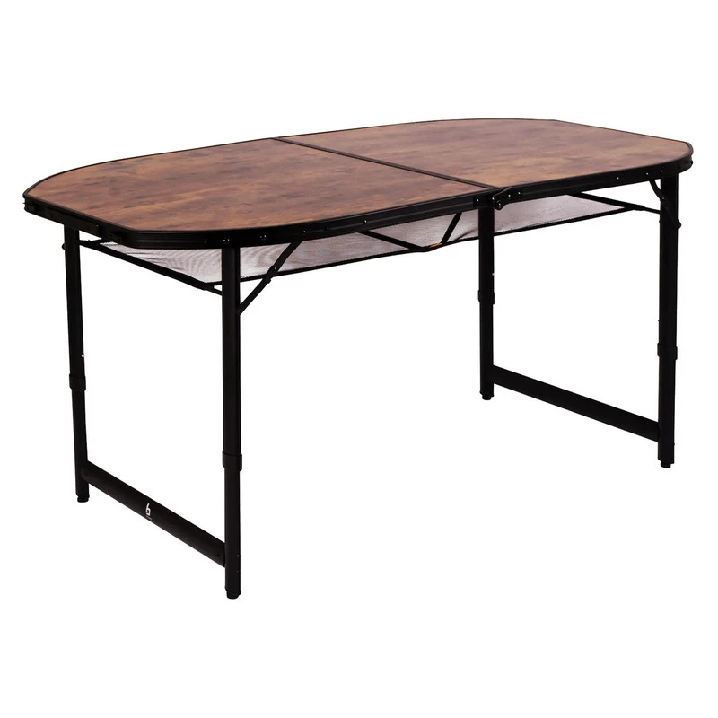 Стіл Bo-Camp Woodbine Oval 150x80 cm Black/Wood look 1404230 (DAS301532)
