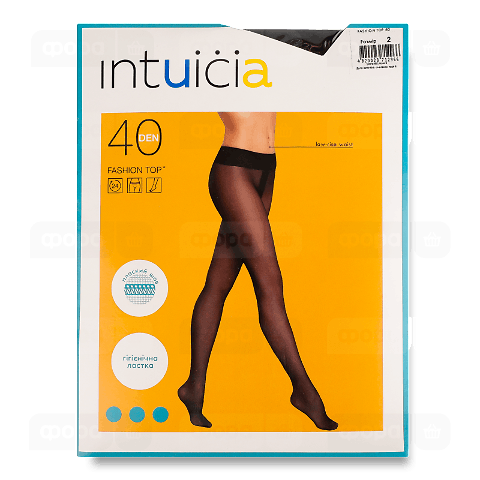Колготки жіночі Intuicia Fashion Top 40 den чорні р.2