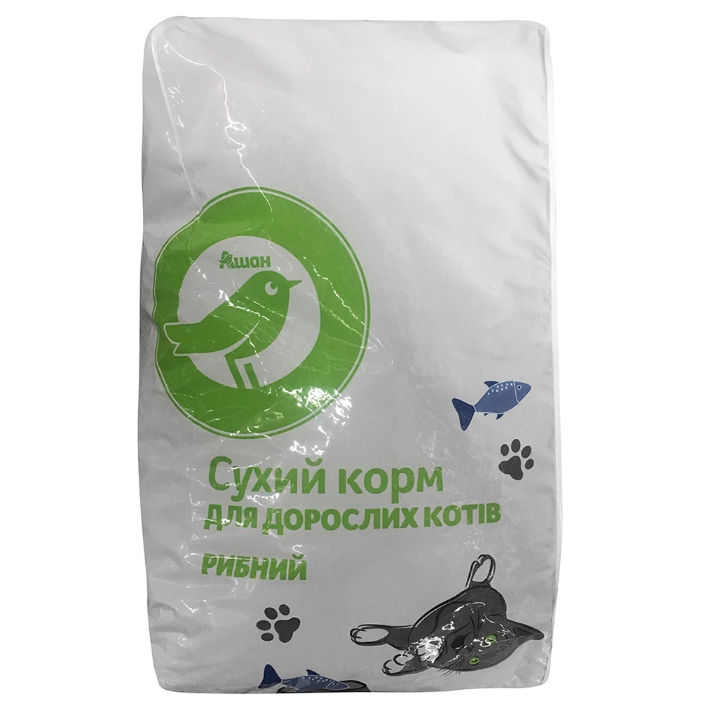 Сухий корм для дорослих котів Auchan рибний, 2.5 кг