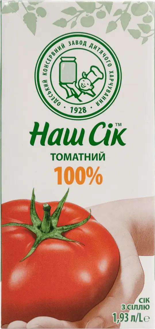 Сік Наш сік томатний з сіллю 1.93л