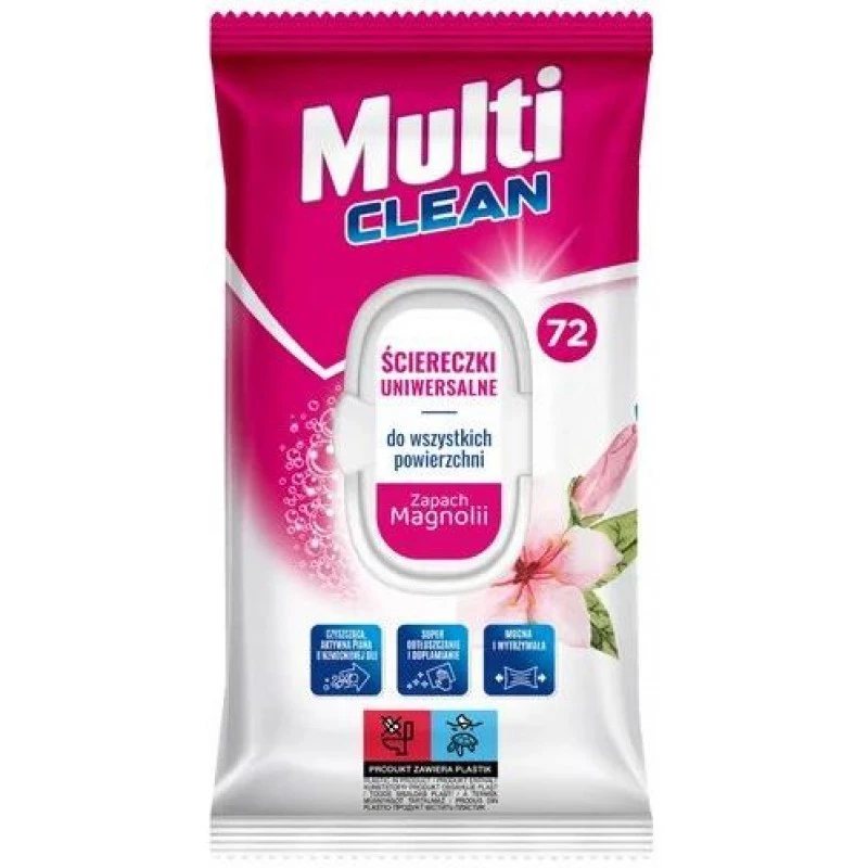 Вологі серветки Luba Multi Clean Magnolia для прибирання універсальні 72 шт (LMCWWVM72)