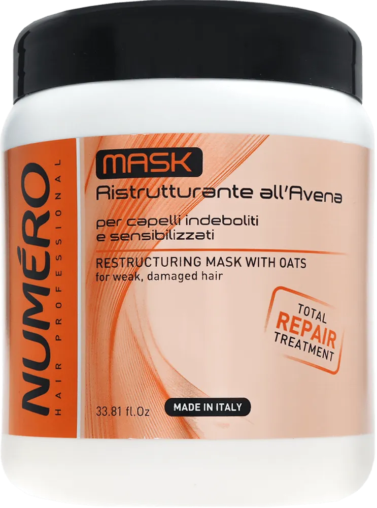 Маска для волосся Brelil Numero Total Repair Mask з витяжкою вівса 1 л