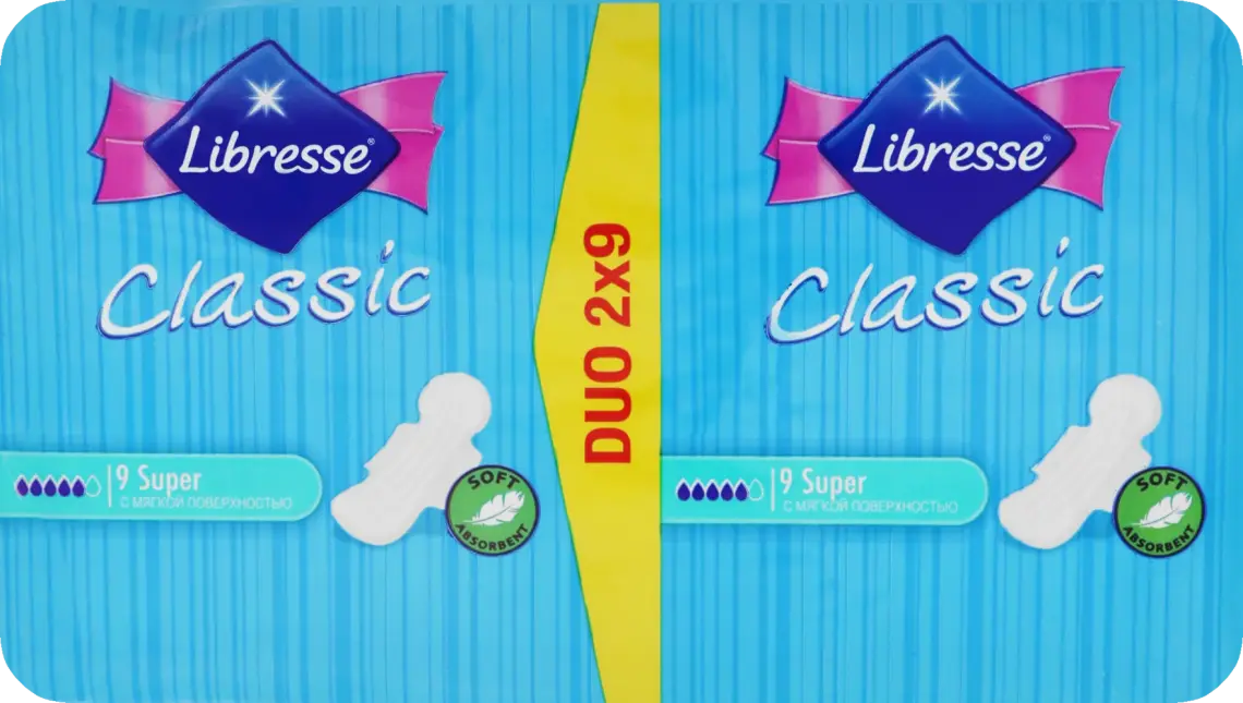 Прокладки Libresse Classic Protection Long+ гігієнічні 18 шт