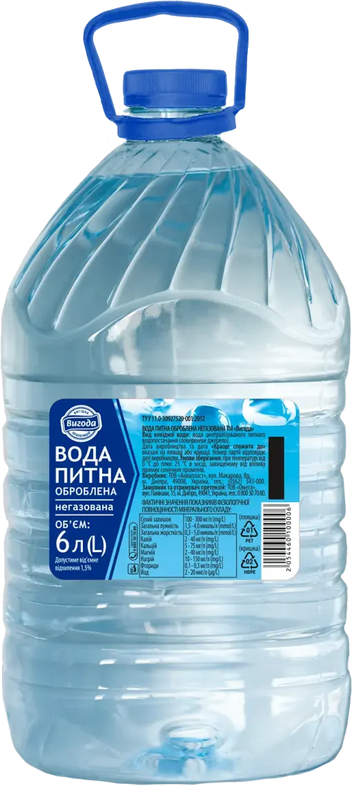 Вода Вигода негазована 6 л