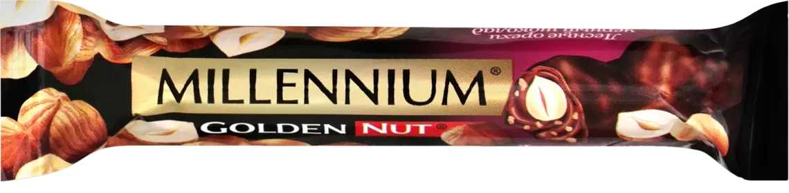 Батончик Millenium Gold чорний з цілим горіхом 40 г