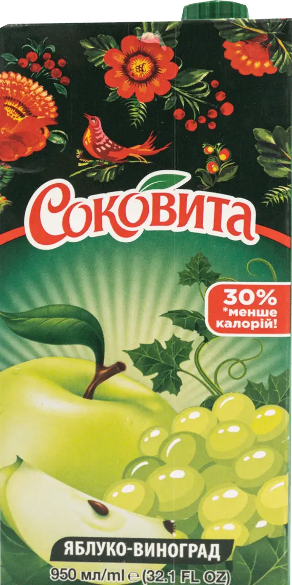 Напій соковий Соковита Виноградно-Яблучний 950 мл