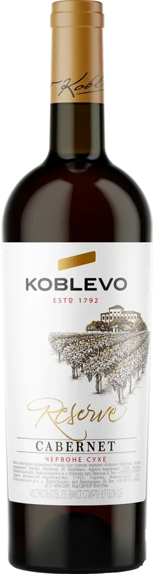 Вино Koblevo Reserve Wine Каберне червоне сухе 0.75 л