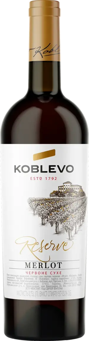 Вино Koblevo Reserve Wine Мерло червоне сухе 0.75 л