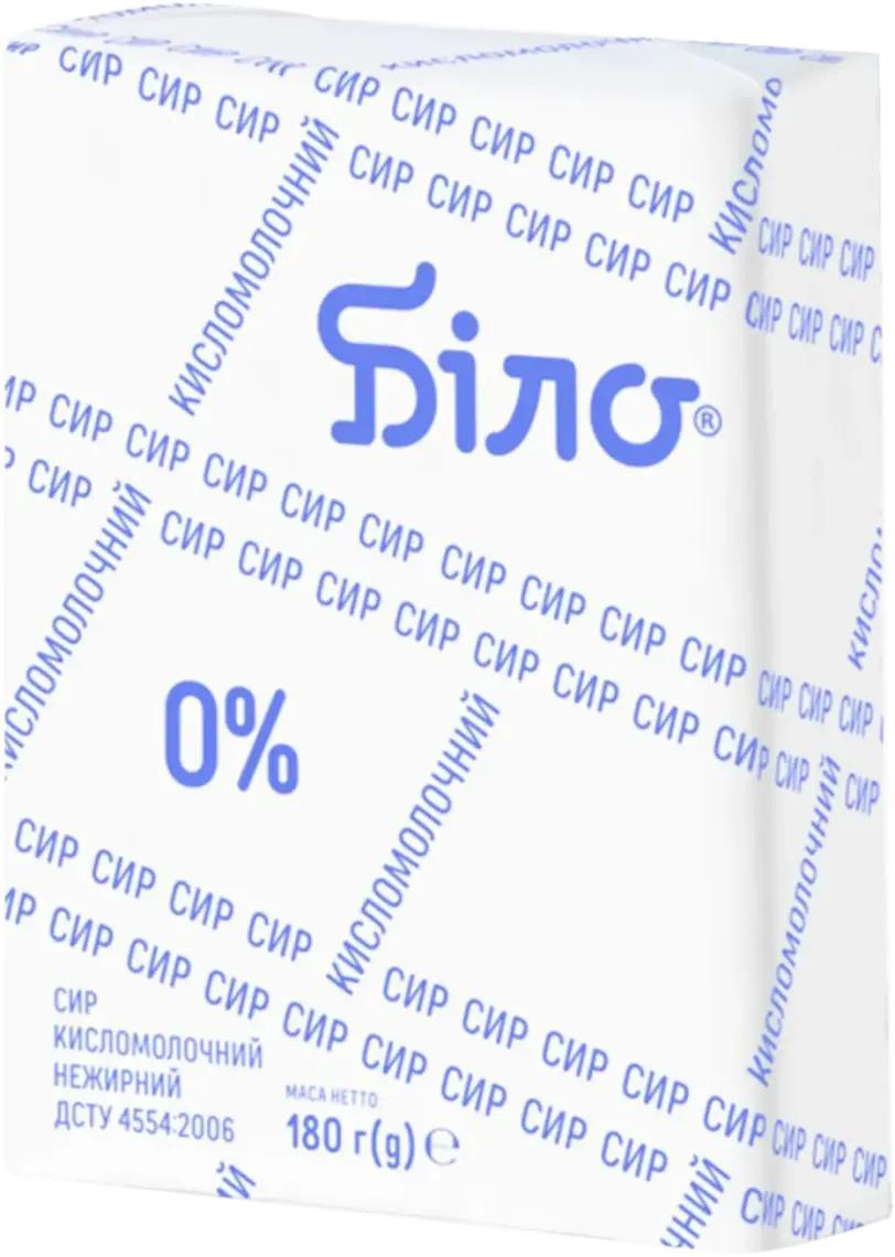 Сир Біло кисломолочний 0% 180 г