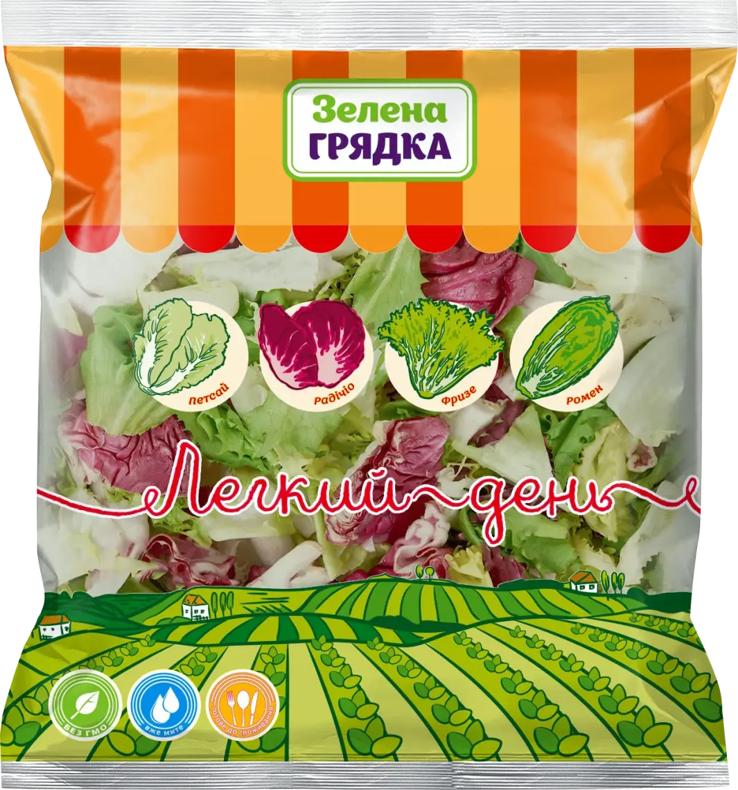 Салатний мікс Зелена Грядка Легкий день 180 г