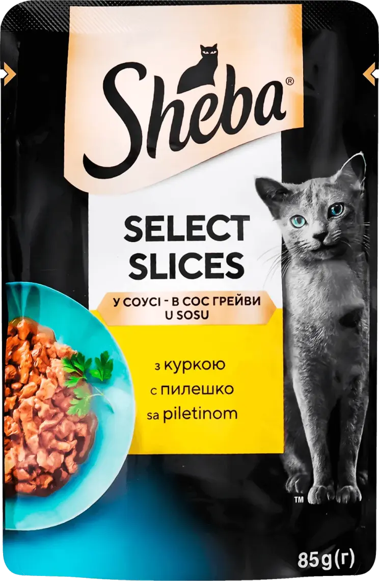 Корм для котів Sheba Selection in Sauce волога з куркою в соусі 85 г