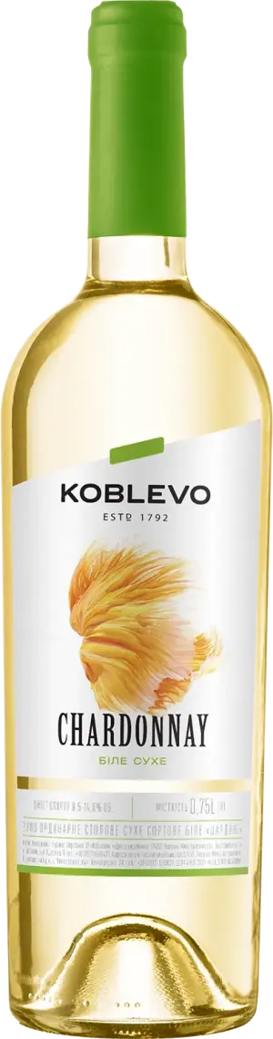 Вино Koblevo Шардоне біле сухе 0.75 л