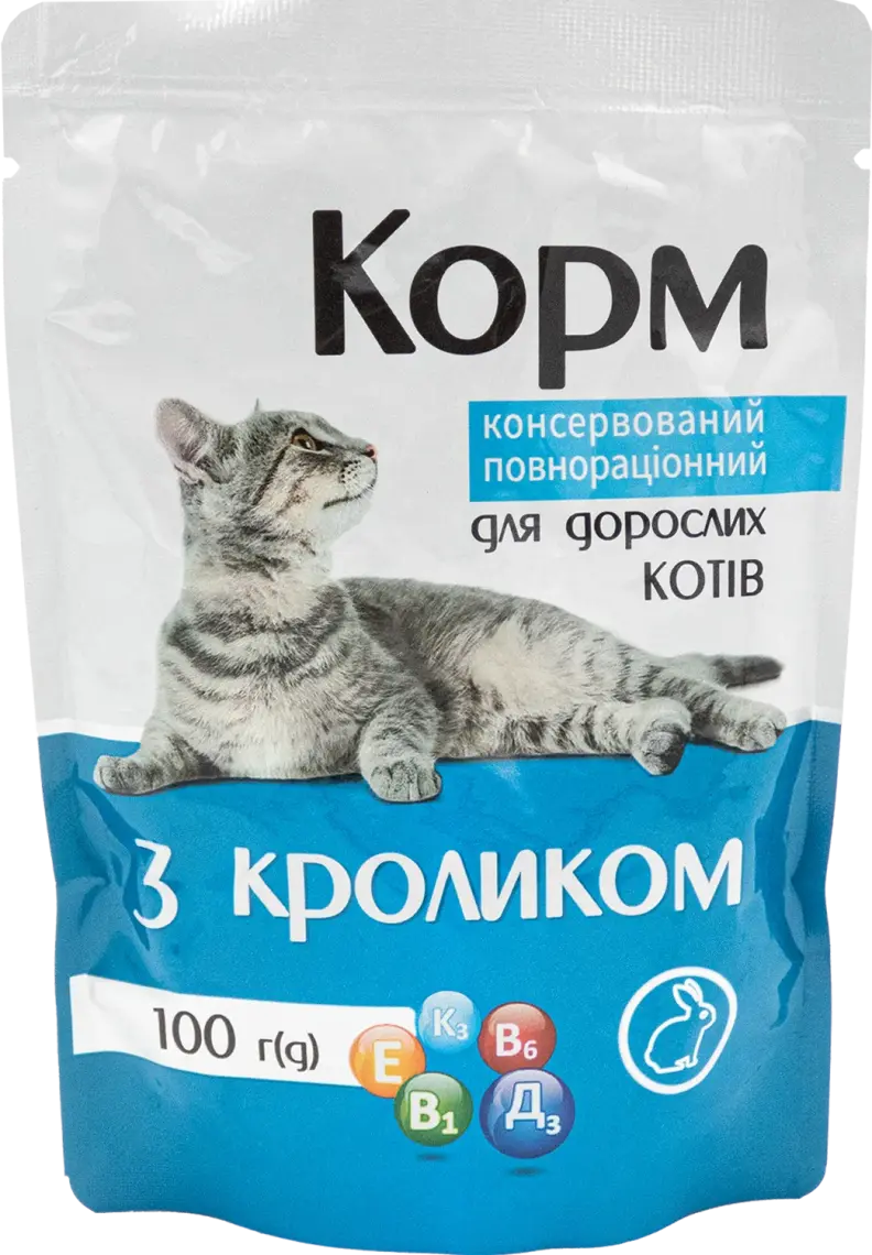 Корм для котів ЧИСТА ВИГОДА! з кроликом 100 г