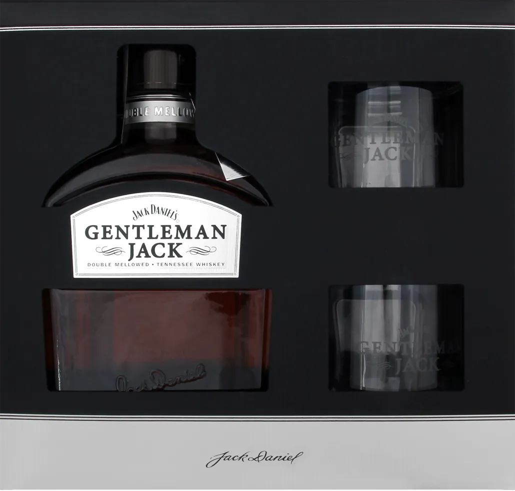 Віскі Jack Daniel's Gentleman Jack Теннессі з 2 склянками 40% 0.7 л