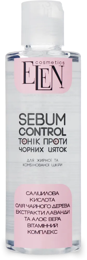 Тонік Elen Cosmetics Sebum Control для обличчя проти чорних цяток 200 мл