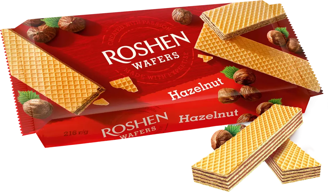 Вафлі Roshen Wafers Горіх 216 г