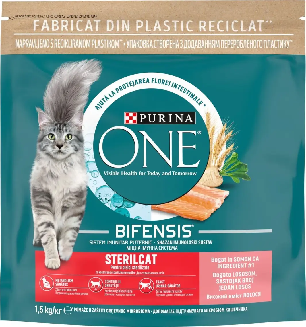 Корм для стерилізованих котів Purina One Steril Cat сухий з лососем і пшеницею 1.5 кг