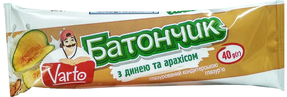 Батончик Varto злаковий з динею і арахісом 40 г