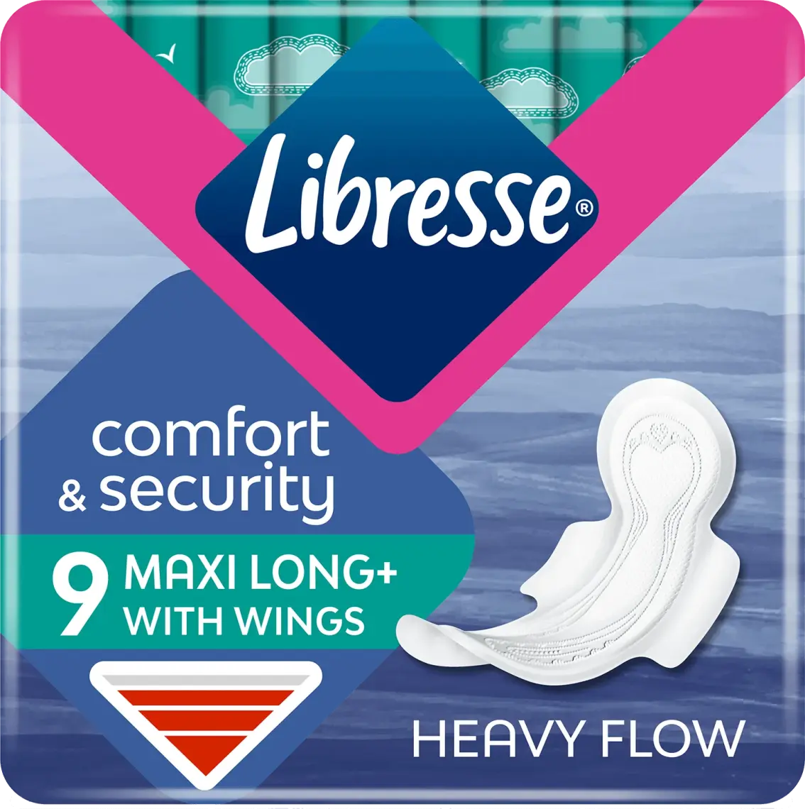 Прокладки Libresse Maxi long with wings Comfort&Security 9 шт