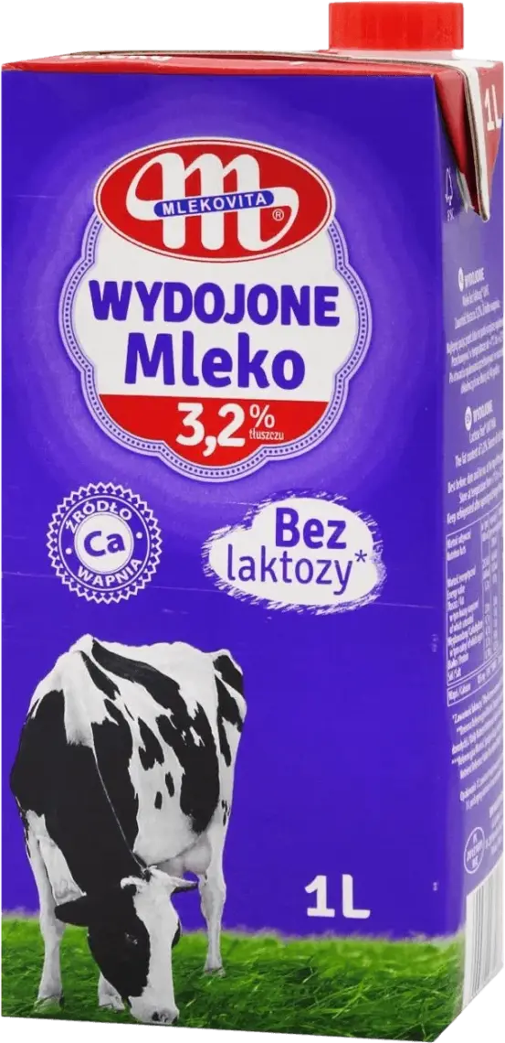 Молоко Mlekovita безлактозне 3.2% 1 л
