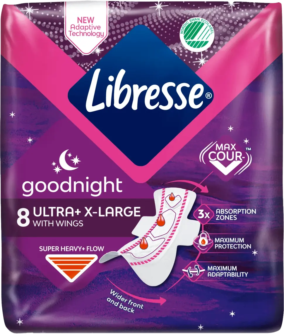 Прокладки гігієнічні Libresse Goodnight ultra extra wings 8 шт