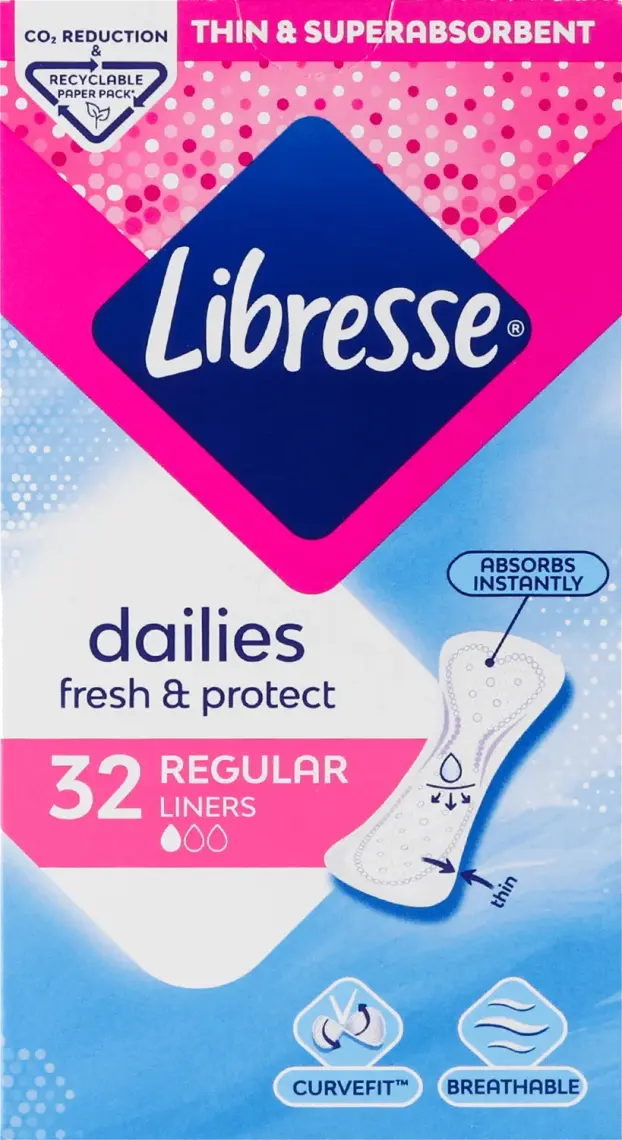 Прокладки щоденні Libresse Dailies Fresh Protect Normal Plus 32 шт