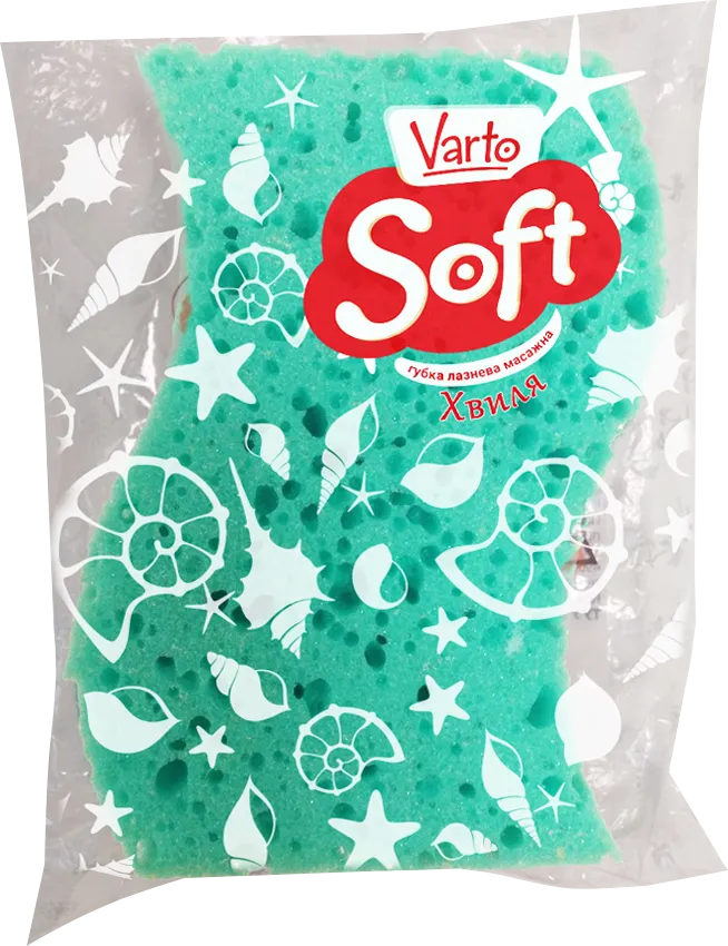 Губка лазнева Varto Soft Хвиля масажна