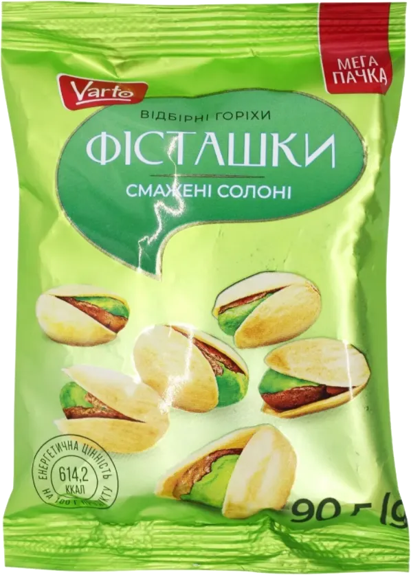 Горіхи Varto Фісташки смажені солоні 90 г