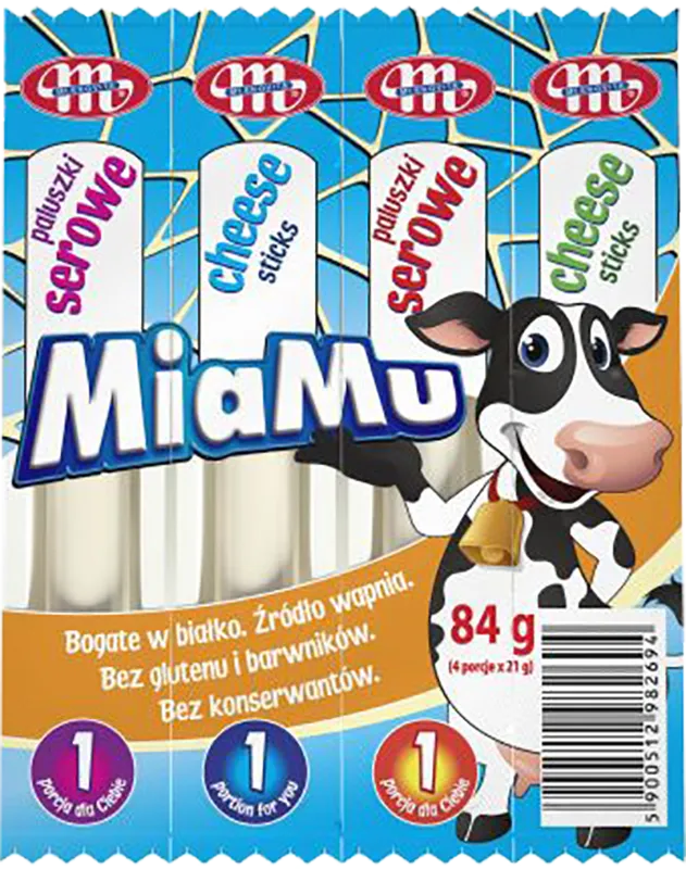 Сирні палички Mlekovita MiaMu 21% 84 г