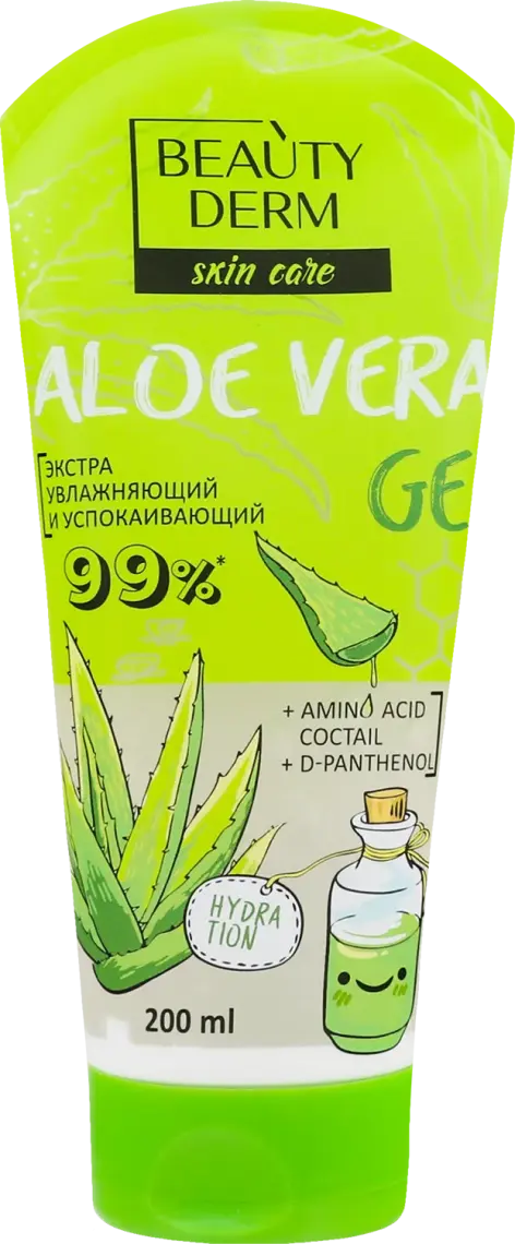 Гель Beautyderm SOS Аloe vera активний для обличчя 200 мл