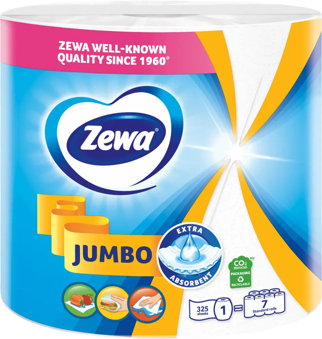 Паперові рушники Zewa Jumbo двошаровий