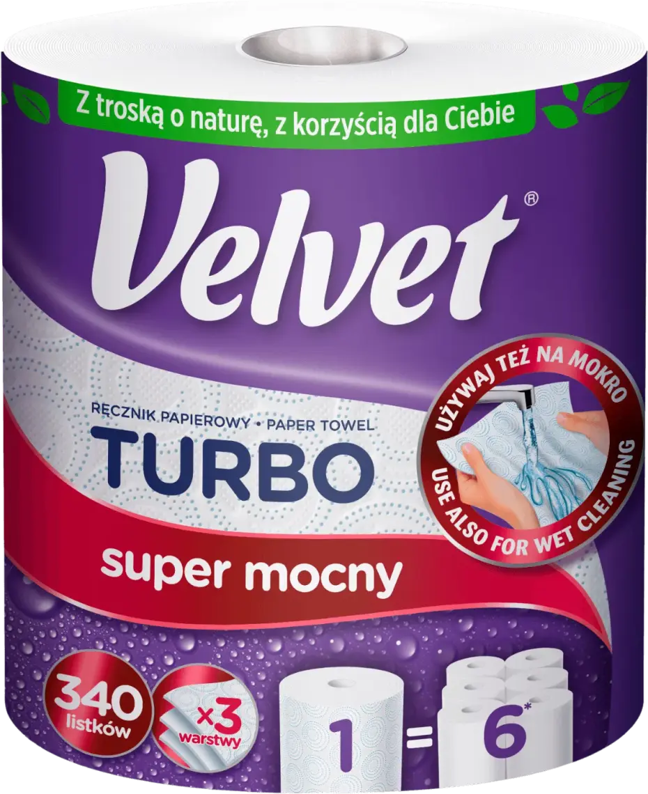 Рушник кухонний Velvet Turbo 3-шаровий 1 рулон