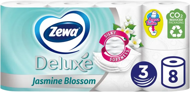 Туалетний папір Zewa Deluxe Жасмин 3-шаровий 8 шт
