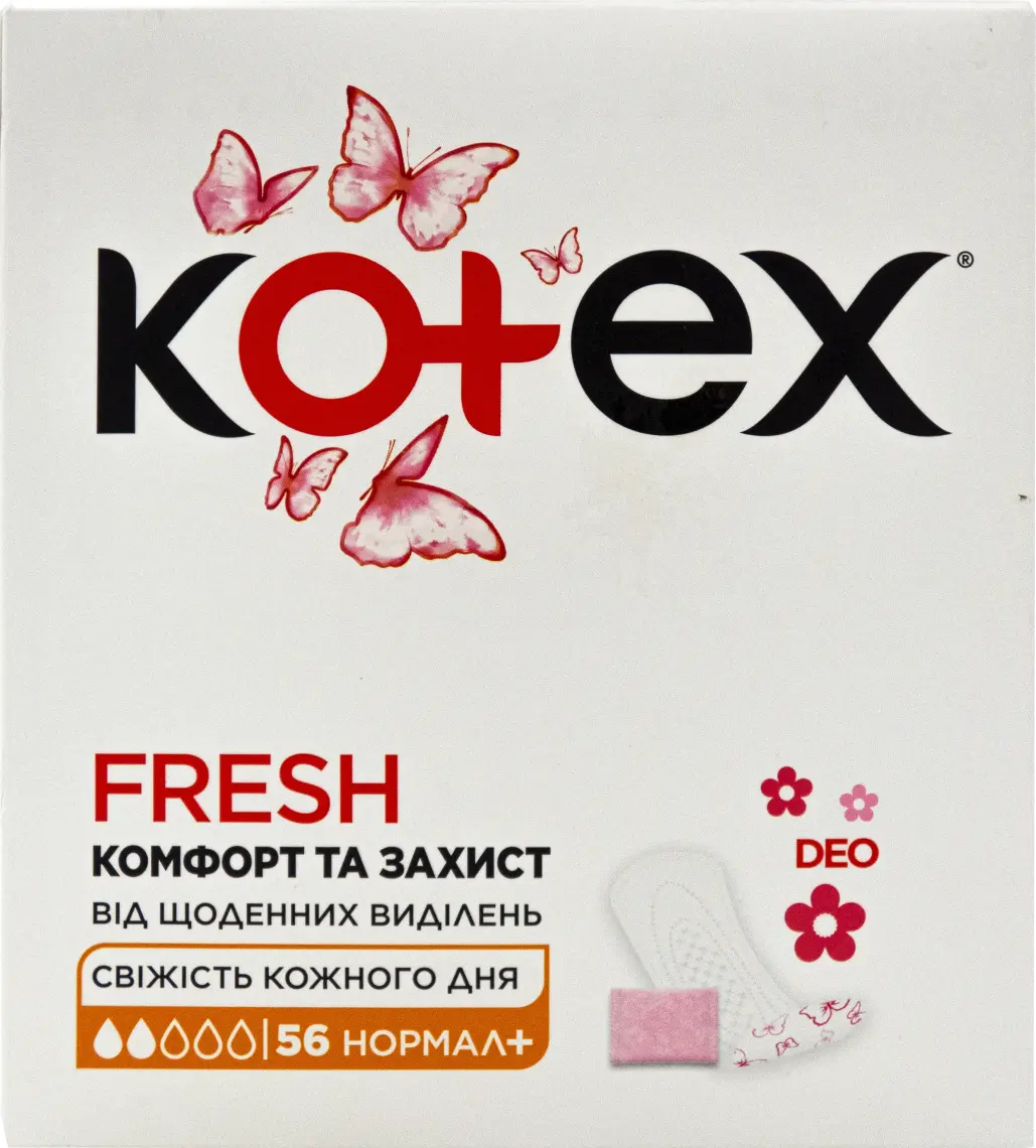 Прокладки Kotex Deo Normal Plus щоденні 56 шт