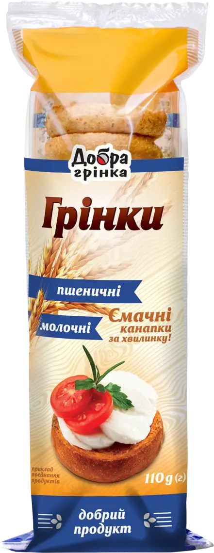 Гренки Добра грінка Пшеничні молочні 110 г