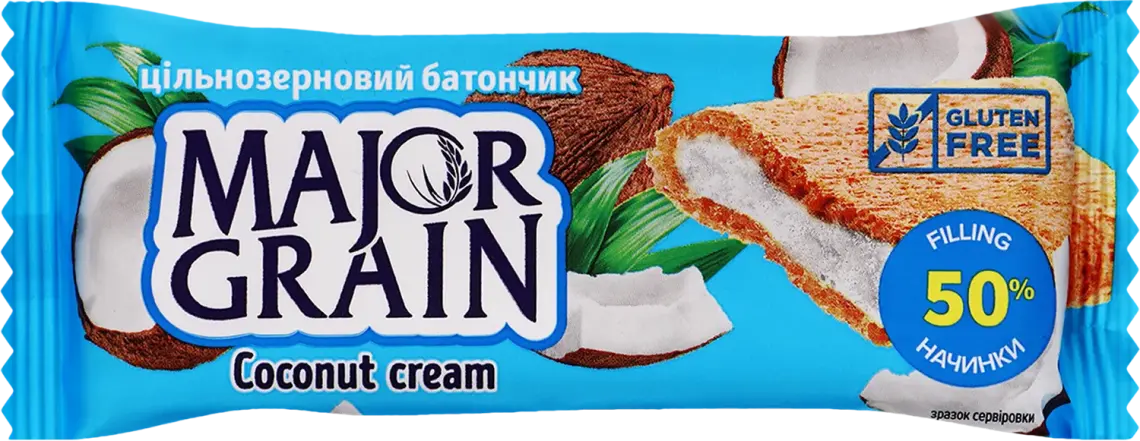 Батончик АВК Major Grain з кокосовим кремом 40 г