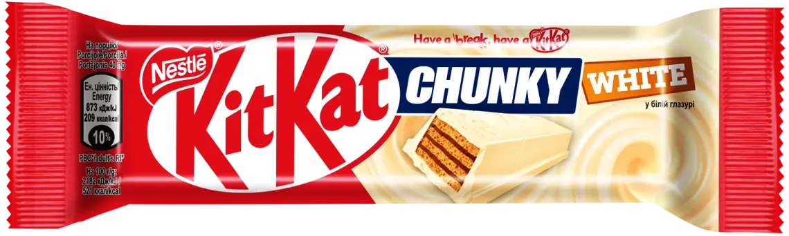 Батончик KitKat Chunky вафельний в білому шоколаді 40 г
